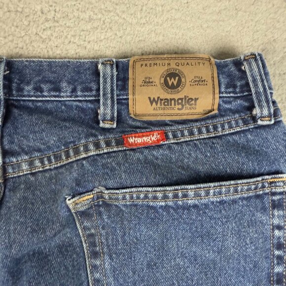 Wrangler Blue Denim Workwear Jeans Men's 36x30 Classic Regular Fit Cotton Pants - Picture 5 of 6